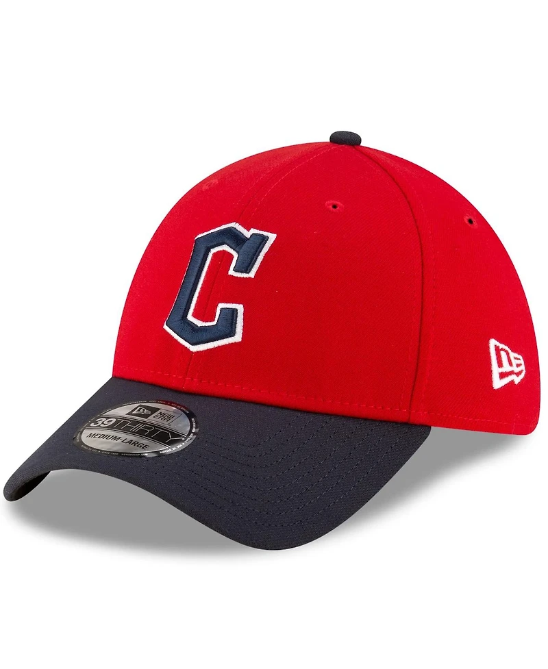 New Era Men's Red Cleveland Guardians 2025 Mlb Postseason Side Patch 39THIRTY Flex Hat