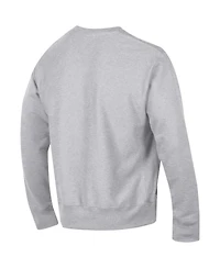 Champion Men's Gray Missouri Tigers Distressed Arch Over Logo Reverse Weave Crew Neck Sweatshirt