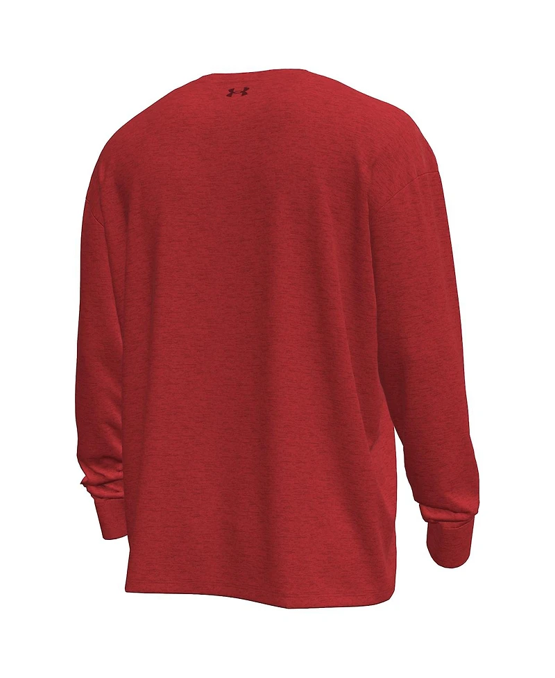 Under Armour Men's Red Wisconsin Badgers Throwback Motion Heavyweight Long Sleeve T-Shirt