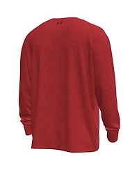 Under Armour Men's Red Wisconsin Badgers Throwback Motion Heavyweight Long Sleeve T-Shirt