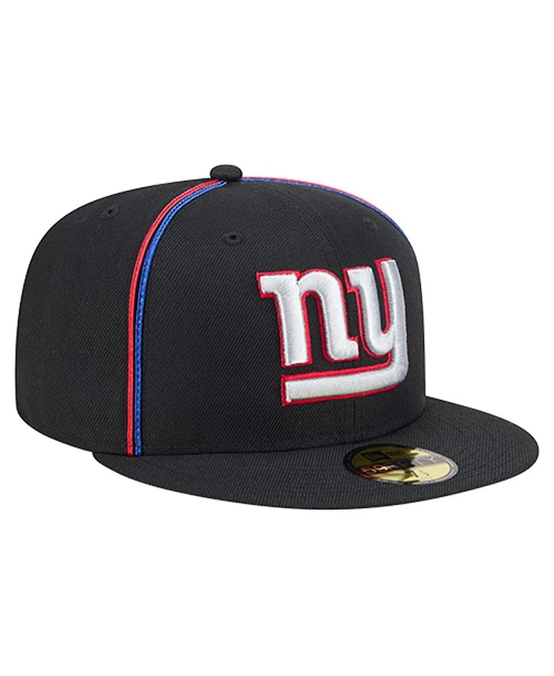 New Era Men's Black York Giants Soutache 59FIFTY Fitted Hat