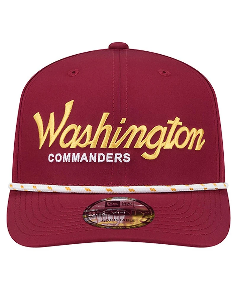 New Era Men's Burgundy Washington Commanders Script 9SEVENTY Adjustable Hat