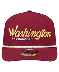 New Era Men's Burgundy Washington Commanders Script 9SEVENTY Adjustable Hat
