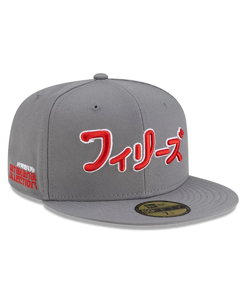 New Era x Hyperfly Men's Gray Philadelphia Phillies 59FIFTY Fitted Hat