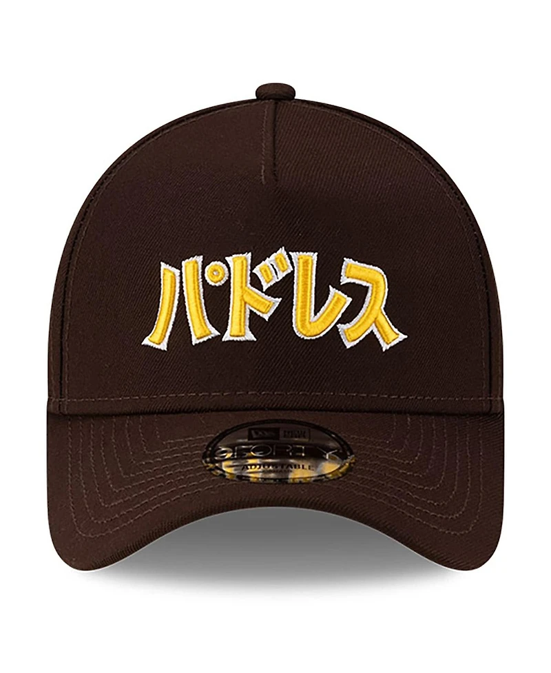 New Era x Hyperfly Men's Brown San Diego Padres A-Frame 9FORTY Adjustable Hat