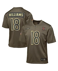 Nike Big Boys and Girls Caleb Williams Olive Chicago Bears 2025 Salute to Service Game Jersey