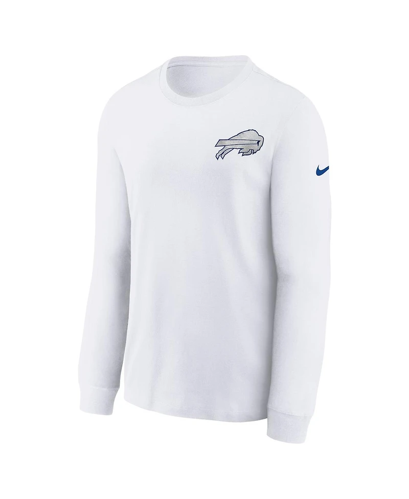 Nike Big Boys and Girls White Buffalo Bills 2025 Rivalries Collection Long Sleeve T-Shirt