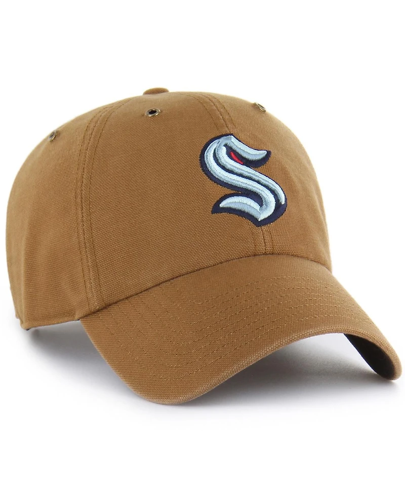 Carhartt x '47 Men's Brown Seattle Kraken Clean Up Adjustable Hat