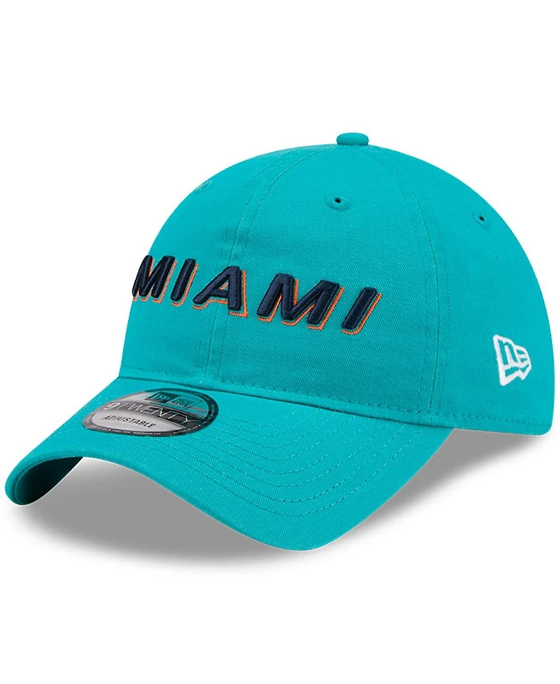 New Era Men's Aqua Miami Dolphins 2025 Rivalries Collection Team 9TWENTY Adjustable Hat