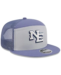 New Era Men's Gray/Meadow Blue New England Patriots 2025 Rivalries Collection Team Split Panel 9FIFTY Snapback Hat