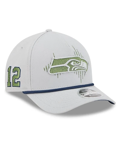 New Era Big Boys and Girls Wolf Gray Seattle Seahawks 2025 Rivalries Collection 9FORTY A-Frame Adjustable Hat