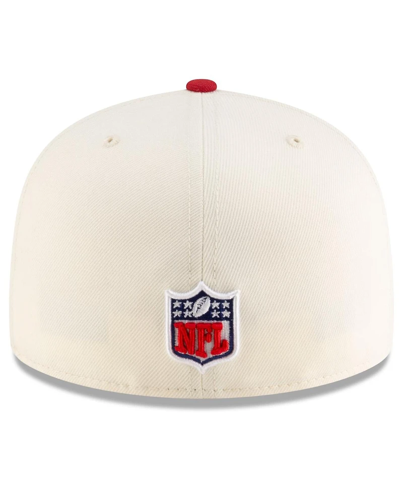 New Era Men's Natural/Cardinal Arizona Cardinals 2025 Rivalries Collection Sideline Rope 59FIFTY Fitted Hat