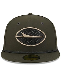 New Era Men's Gotham Green York Jets 2025 Rivalries Collection Sideline Rope 59FIFTY Fitted Hat