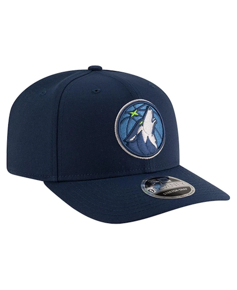New Era Men's Navy Minnesota Timberwolves 9SEVENTY Stock Adjustable Hat