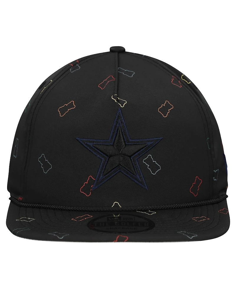 New Era Men's Black Dallas Cowboys Gummy Golfer Snapback Hat