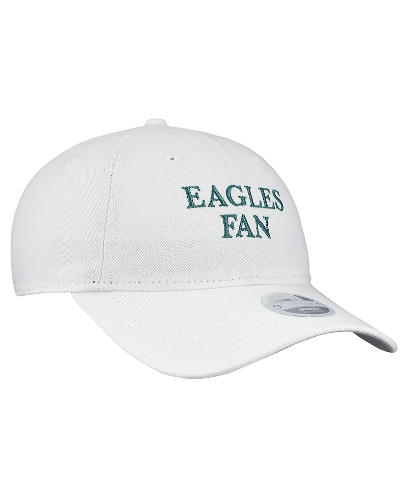 New Era Women's White Philadelphia Eagles Team Fan 9TWENTY Adjustable Hat