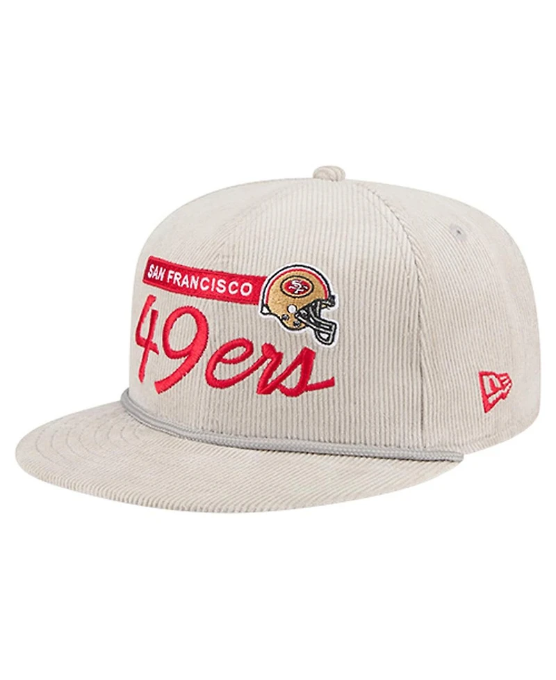 New Era Men's Gray San Francisco 49ers Cord Rope Corduroy 9FIFTY Snapback Hat