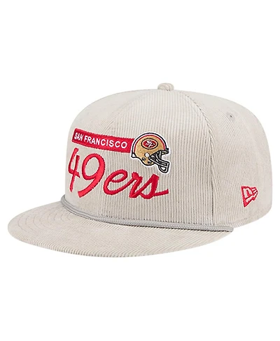 New Era Men's Gray San Francisco 49ers Cord Rope Corduroy 9FIFTY Snapback Hat