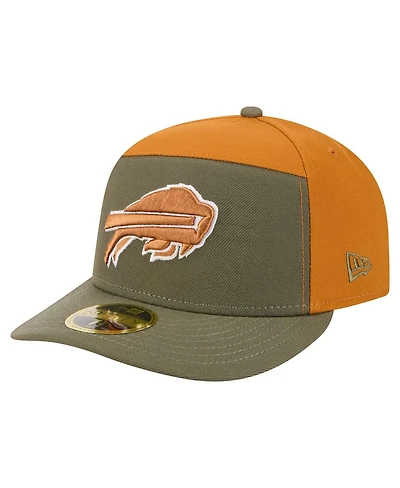 New Era Men's Olive/Brown Buffalo Bills Two-Tone Color Pack Split Panel 59FIFTY Fitted Hat
