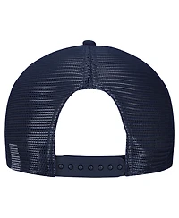 New Era Men's Gray/Navy New England Patriots Cork Split Panel 9FIFTY Trucker Snapback Hat