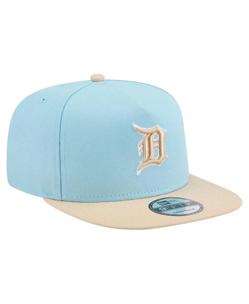 New Era Men's Light Blue/Light Beige Detroit Tigers Color Pack A-Frame 9FIFTY Snapback Hat