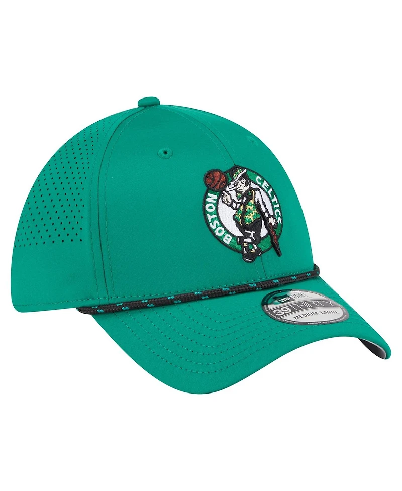 New Era Men's Kelly Green Boston Celtics Featherweight Poly Rope Flex 39Thirty Hat