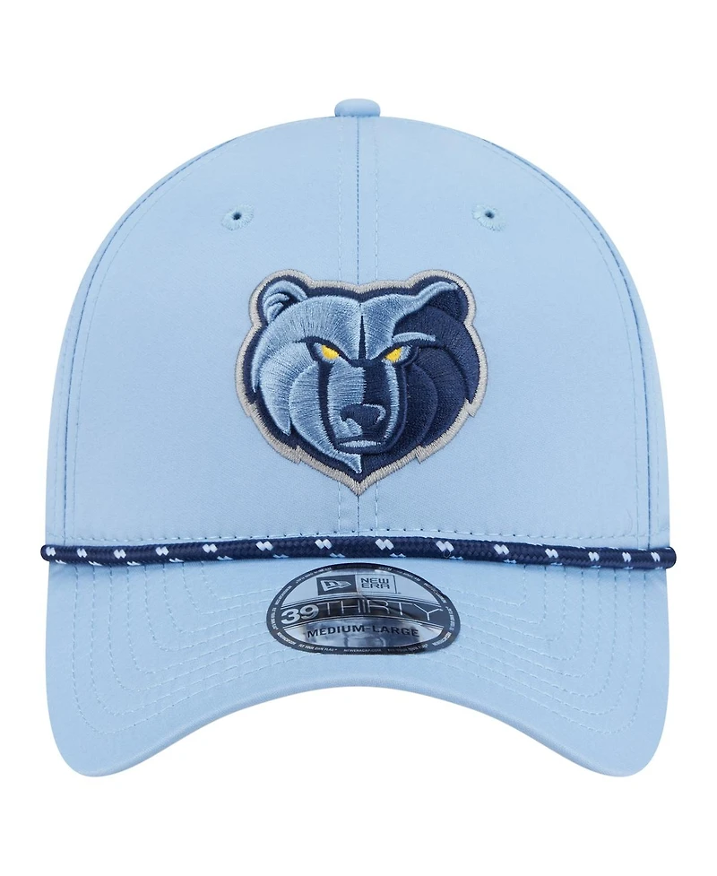 New Era Men's Light Blue Memphis Grizzlies Featherweight Poly Rope Flex 39Thirty Hat