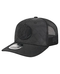 New Era Men's Black Dallas Mavericks Quilted 9SEVENTY Trucker Adjustable Hat