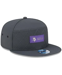 New Era Men's Charcoal Minnesota Vikings 2025 Sideline Cold Weather Split Panel 9FIFTY Snapback Hat