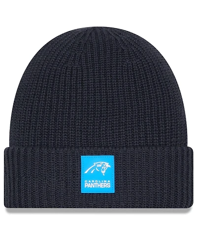 New Era Men's Charcoal Carolina Panthers 2025 Sideline Cold Weather Cuffed Knit Hat
