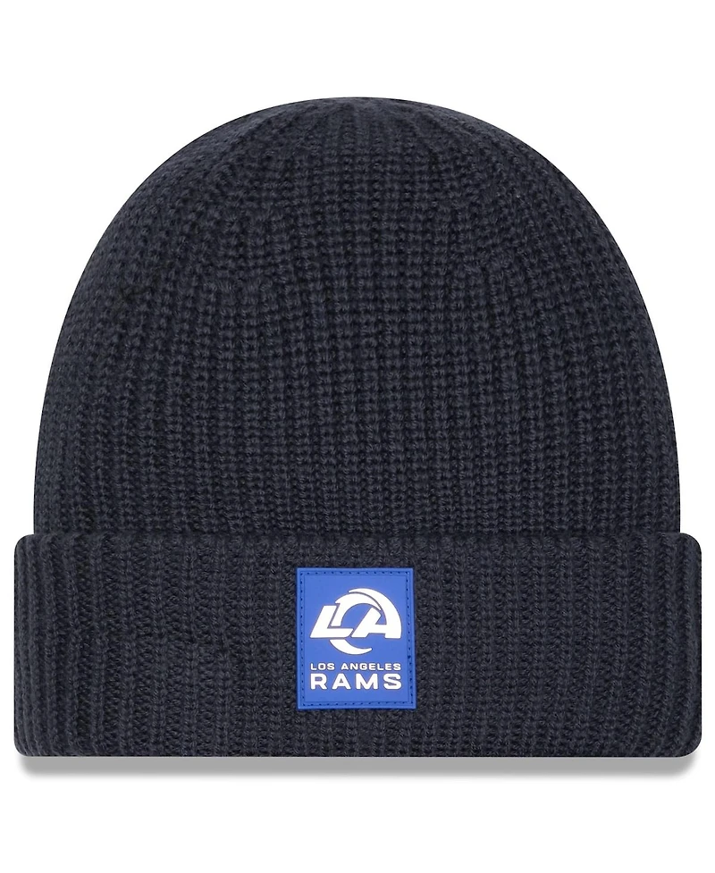 New Era Men's Charcoal Los Angeles Rams 2025 Sideline Cold Weather Cuffed Knit Hat