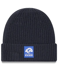 New Era Men's Charcoal Los Angeles Rams 2025 Sideline Cold Weather Cuffed Knit Hat