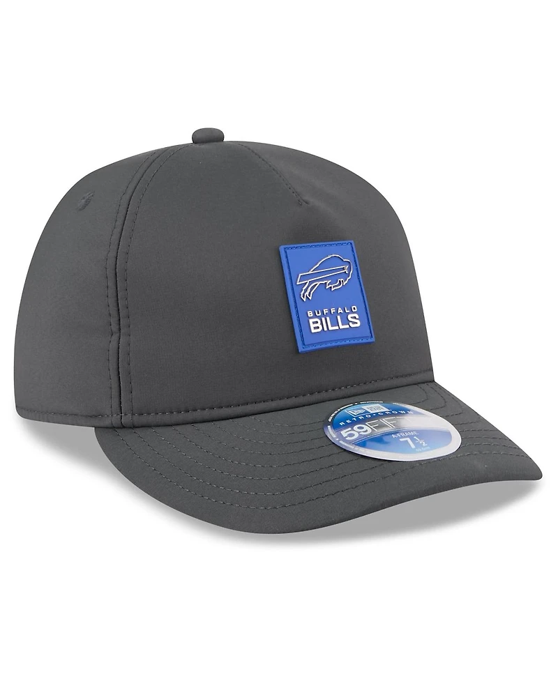 New Era Men's Charcoal Buffalo Bills 2025 Sideline Cold Weather Retro Crown 59FIFTY Fitted Hat