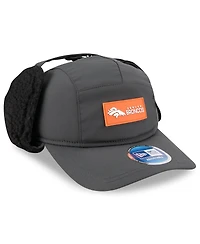 New Era Men's Charcoal Denver Broncos 2025 Sideline Cold Weather Runner Dog Ear Adjustable Hat