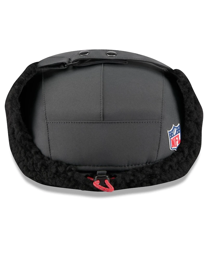 New Era Men's Charcoal San Francisco 49ers 2025 Sideline Cold Weather Runner Dog Ear Adjustable Hat