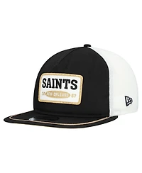 New Era Men's Black/White New Orleans Saints Patch 19TWENTY Adjustable Hat