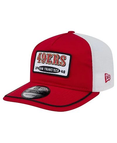 New Era Men's Scarlet/White San Francisco 49ers Patch 19TWENTY Adjustable Hat