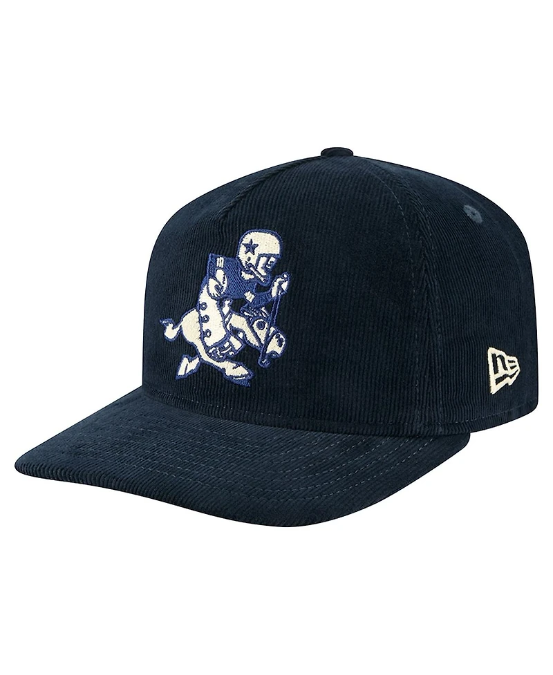 New Era Men's Navy Dallas Cowboys Retro Joe Nostalgic Corduroy Golfer Adjustable Hat