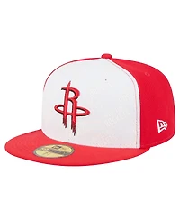 New Era Men's White/Red Houston Rockets Repeat 59Fifty Fitted Hat