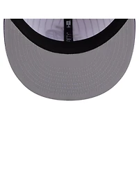 New Era Men's White Los Angeles Lakers Deceptor Pinstripe 9FIFTY Snapback Hat