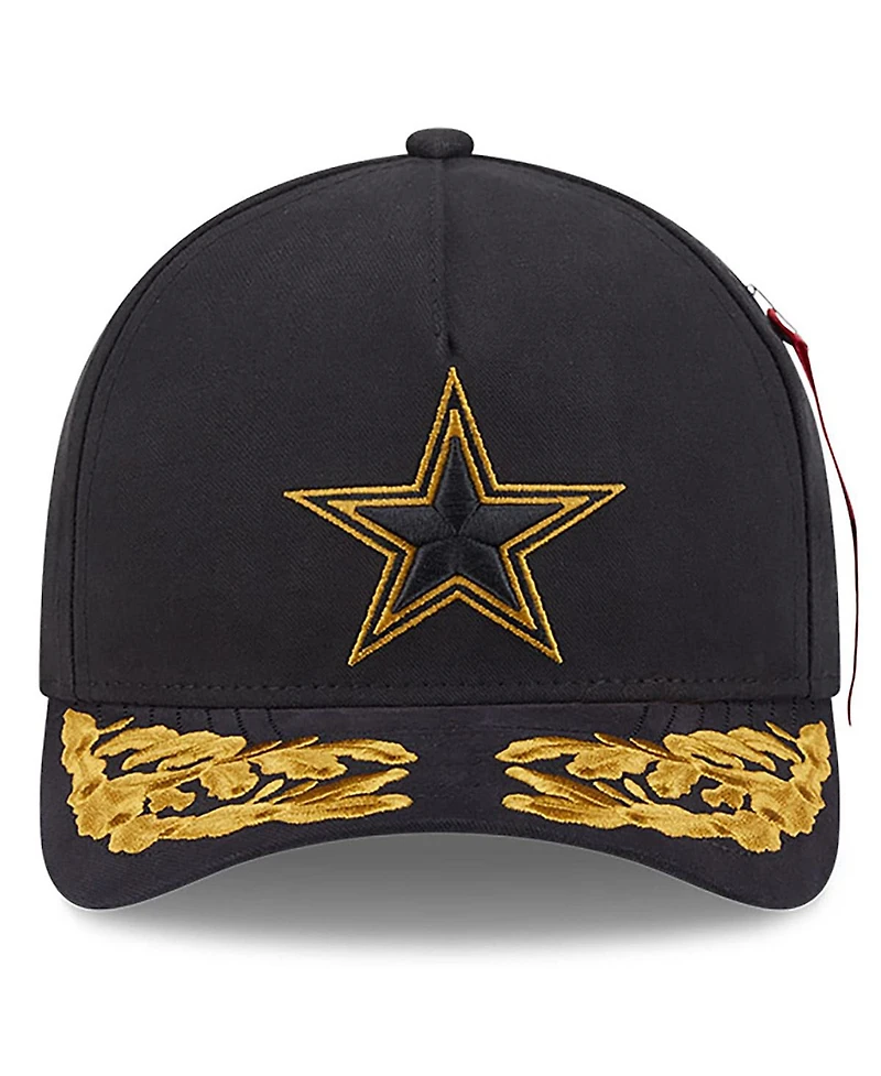 New Era x Alpha Men's Industries Black Dallas Cowboys A-Frame 9FORTY Adjustable Hat