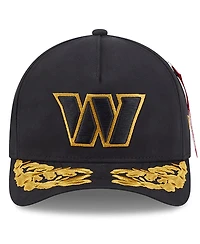 New Era x Alpha Men's Industries Black Washington Commanders A-Frame 9FORTY Adjustable Hat