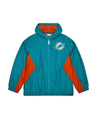 Mitchell & Ness Men's Aqua Miami Dolphins Playmaker Full-Zip Windbreaker Jacket