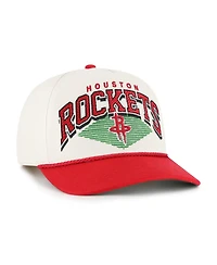 '47 Brand Men's Cream/Red Houston Rockets Pomona Two-Tone Rope Hitch Adjustable Hat