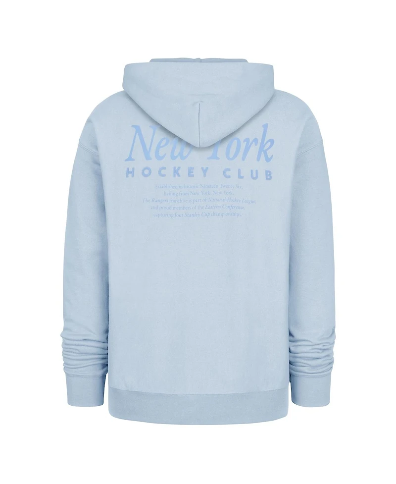 '47 Brand Men's Light Blue New York Rangers Foundation Pullover Hoodie