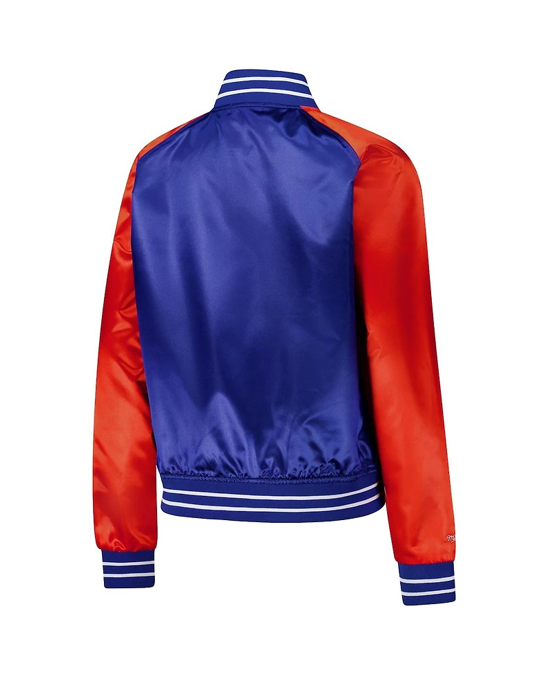 Mitchell & Ness Women's Royal Denver Broncos Team 2.0 Satin Raglan Full-Snap Jacket
