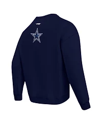 Pro Standard Men's Navy Dallas Cowboys Turn It Up Drop Shoulder Pullover Sweatshirt