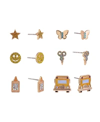 Hallmark School Theme 6pk Stud Earring Set