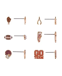 Hallmark Football Themed 6pk Stud Earring Set