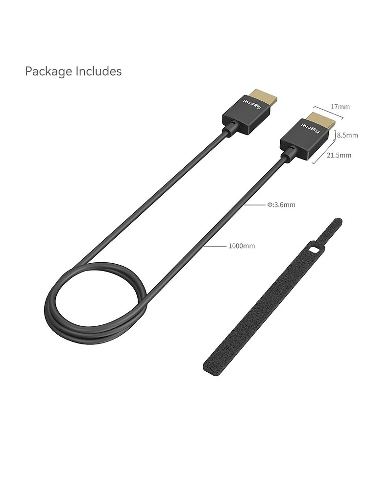 SmallRig 39.37" Ultra-Slim 4K Hdmi Type A Data Cable